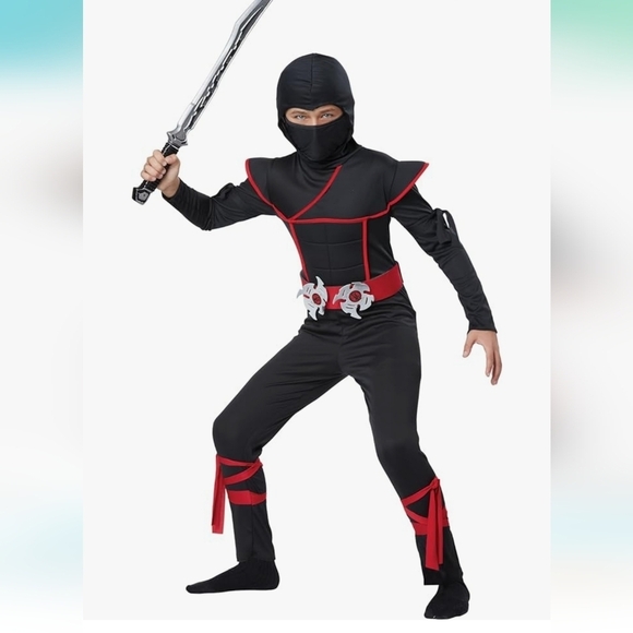 Kids Stealth Ninja Costume Size XL - Picture 1 of 8